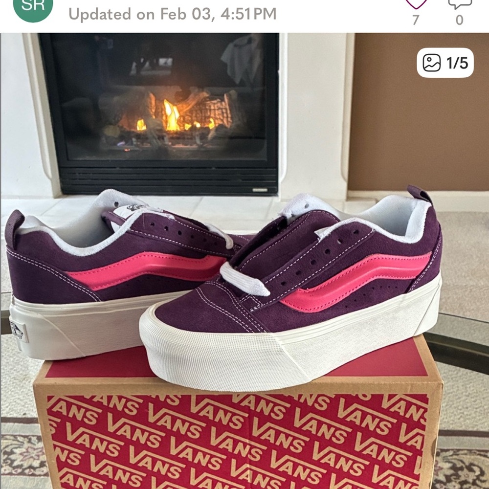 Thundershirt Kids Platform Sneakers - Purple with Pink Stripe